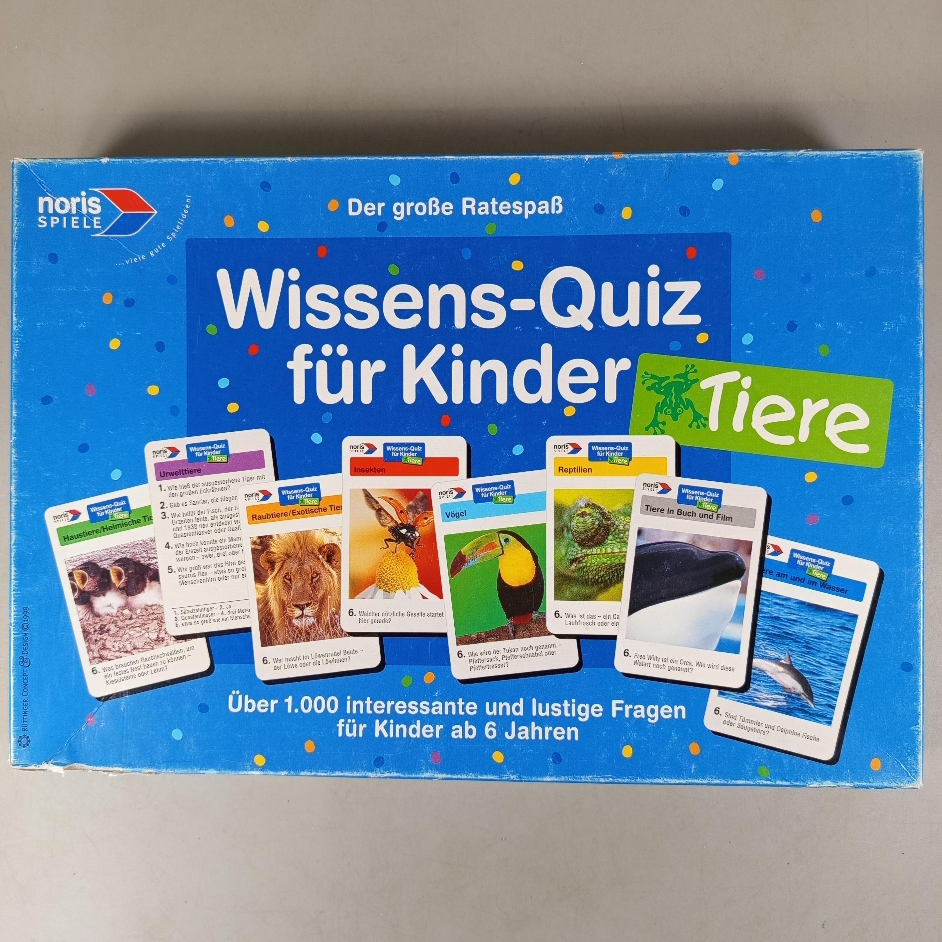Noris Spiele Bundle Tiere Quizspiel, gebraucht, ab 6 7 8 Jahre | ✅ geprüft